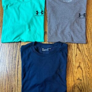 Under Armour Short Sleeve Tees - Green, Grey and Navy -men’s size Small